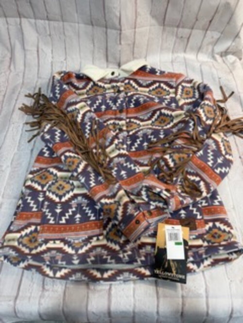 Yellowstone Branded Western Fringe fleece jacket